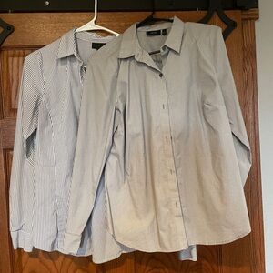 2 women’s size 12 button up blouses, professional workwear
